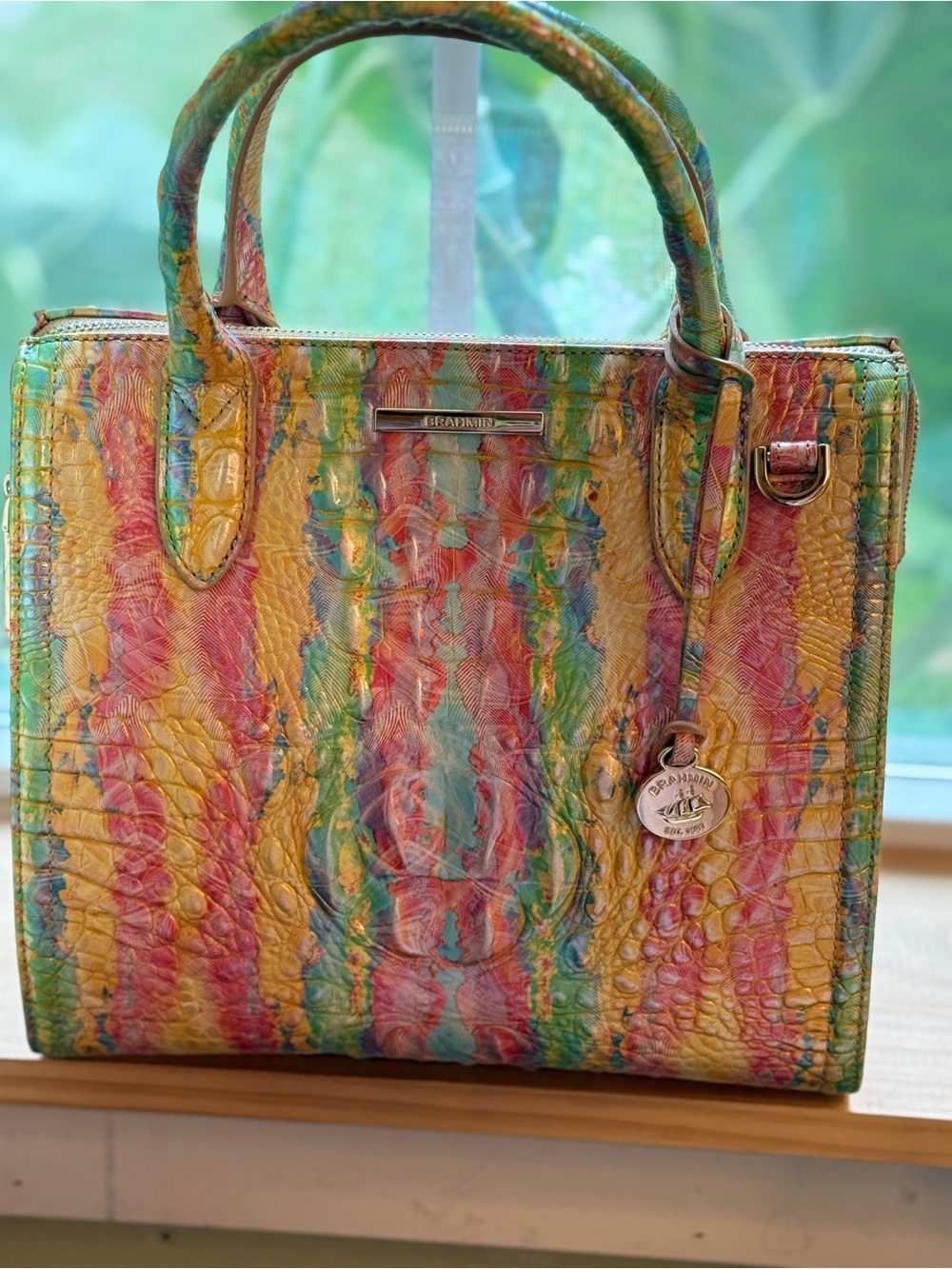 Brahmin purse & wallet Small Caroline- Saltwater Taffy Melbourne croc - Picture 9 of 9